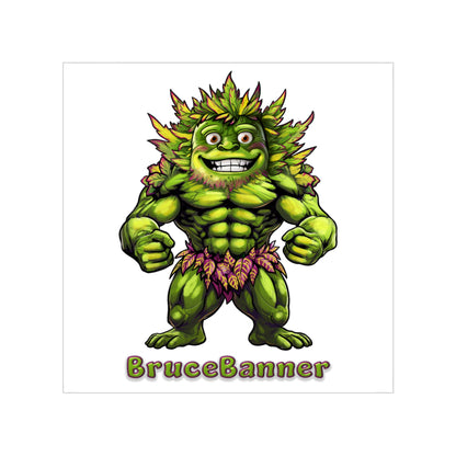 Transparent Sticker, Square - BruceBanner