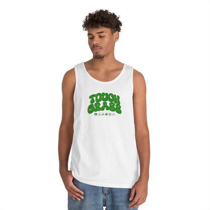 Unisex Heavy Cotton Tank Top - Touch Grass !!