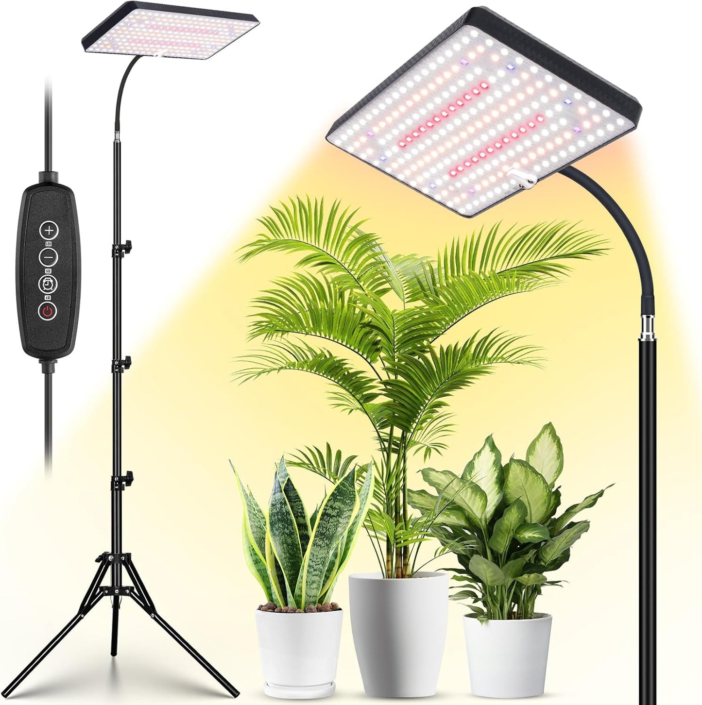 CheebaPet Tripod Grow Lamp - 214 LEDs Full Spectrum Adjustable Height 28" - 75" (Copy)
